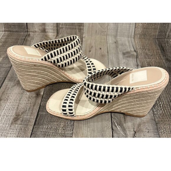 Dolce Vita Abigail Espadrille Wedge Sandals | Size 7 | NWOB | Black and Tan - Picture 7 of 15